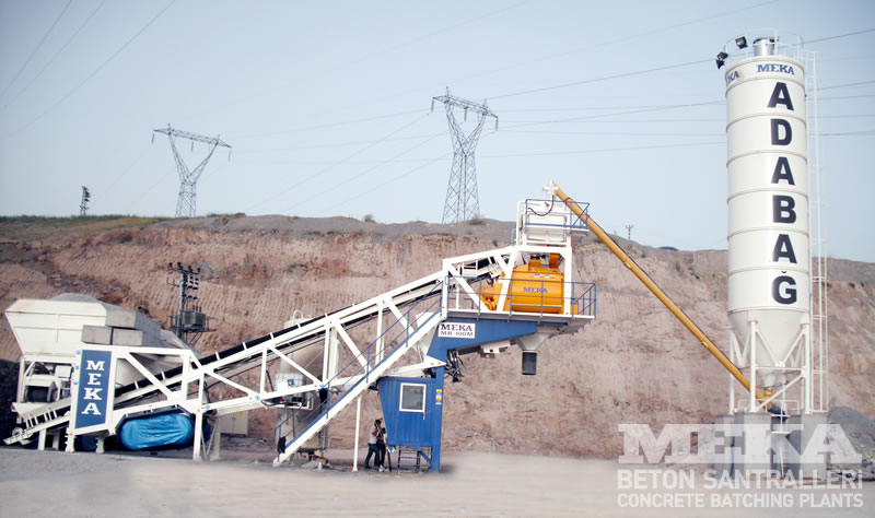 MB100BM mobile concrete plant